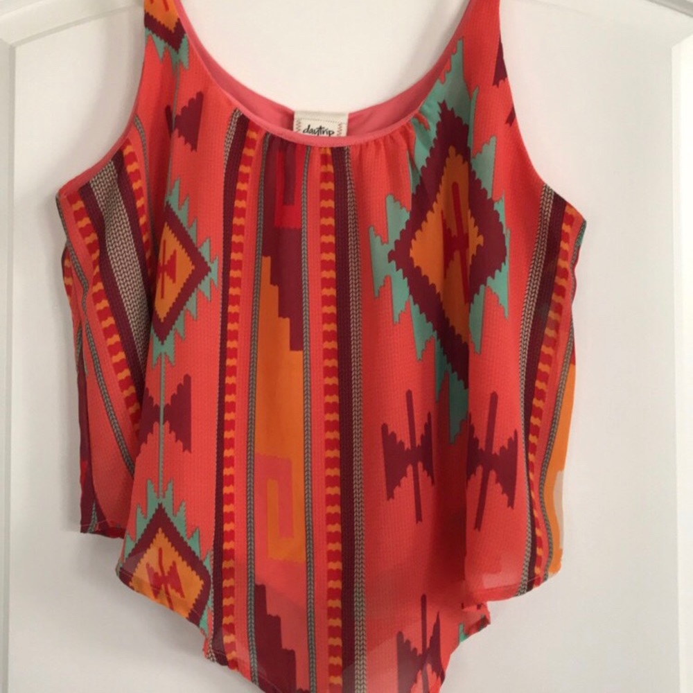 Aztec Print FESTIVAL Flowy top - Small